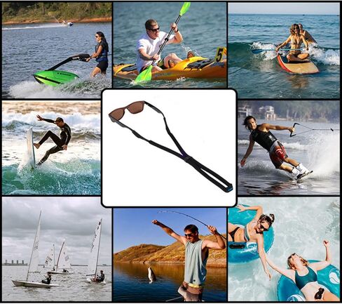 Floating Sunglass Straps (3 Pack) - Adjustable Floating Eyeglass Lanyards - With Bonus Cleaning Cloth - 3 Pack in Kuwait