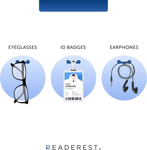 Readerest Magnetic Eyeglass Holder - Name Tag and Magnet Badge Holder - Sunglasses Holder in Classic Black- Stylish Accessory for Men and Women - Gifts for Mom and Dad in Saudi Arabia