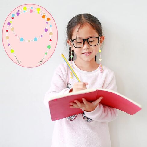 MTLEE 6 Pieces Kids Mask Lanyard Cute Beaded Glasses Chain Mask Necklace Holder with 12 Eyeglasses Chain Ends for Women Girls in Saudi Arabia