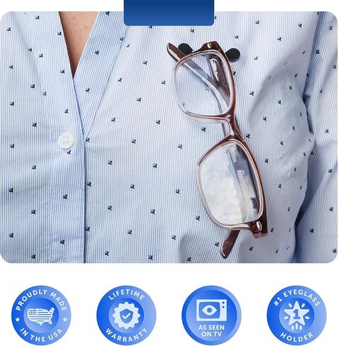 Readerest Magnetic Holders for Glasses, 3 Styles Stainless, w/Crystals, w/Pearls and Black, Eyeglass Magnets for Women and Men, Name Badge Holder, Pins onto Your Shirt to Keep Your Glasses Safe in Saudi Arabia