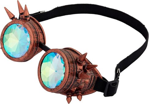 نظارات كاليدوسكوب رايف بألوان قوس قزح كريستالية Steampunk… in Kuwait