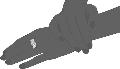 Amazon Essentials 10k White Gold and Diamond Twist Ring (1/2 cttw, I-J Color, I3 Clarity), (previously Amazon Collection) in Kuwait