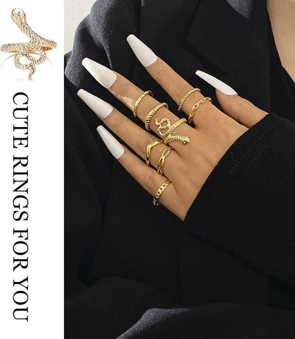 iF YOU 30 Pcs Vintage Gold Knuckle Rings Set, Boho Butterfly Snake Stackable Finger Rings for Women Girls, Silver Midi Rings Pack in Saudi Arabia
