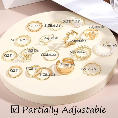 FAXHION 27 Pcs Gold Knuckle Rings Set for Women Girls, Vintage Stackable Boho Snake Finger Rings, Midi Hollow Rings Pack in Saudi Arabia