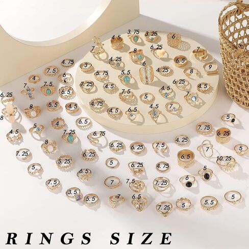 17 MILE 82 Pcs Vintage Silver Knuckle Rings Set for Women, Bohemian Stackable Joint Finger Rings, Retro Stone Crystal Stacking Midi Rings Pack in Saudi Arabia