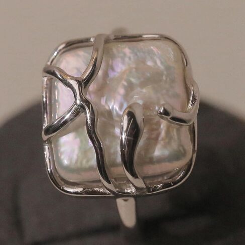 SEEMSAY Silver Baroque Pearl Ring for women 925 Sterling Silver Ring in Saudi Arabia