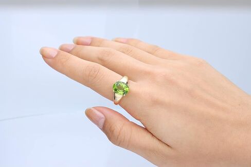 خاتم جين آند غريس من الذهب الأصفر عيار 14 قيراط من الزبرجد الأصلي للنساء in Kuwait