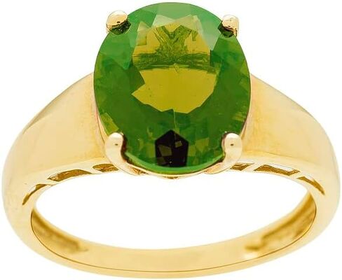 خاتم جين آند غريس من الذهب الأصفر عيار 14 قيراط من الزبرجد الأصلي للنساء in Kuwait