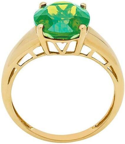 خاتم جين آند غريس من الذهب الأصفر عيار 14 قيراط من الزبرجد الأصلي للنساء in Kuwait