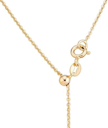 Miabella 925 Sterling Silver or 18Kt Yellow Gold Over Silver Italian 1.3mm Adjustable Solid Diamond Cut Thin Bolo Cable Chain Necklace for Women, Slider Chain 14-24 Inch Made in Italy in Kuwait