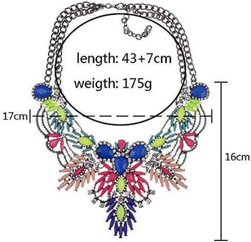 Lovage Colorful Resin Bubble Bib Statement Necklace Bohemian Chunky Collar Jewelry in Saudi Arabia