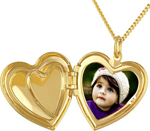 LIFETIME JEWELRY Antique Heart Locket Necklace That Holds Pictures 24k Gold Plated in Saudi Arabia