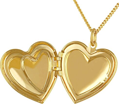 LIFETIME JEWELRY Antique Heart Locket Necklace That Holds Pictures 24k Gold Plated in Saudi Arabia