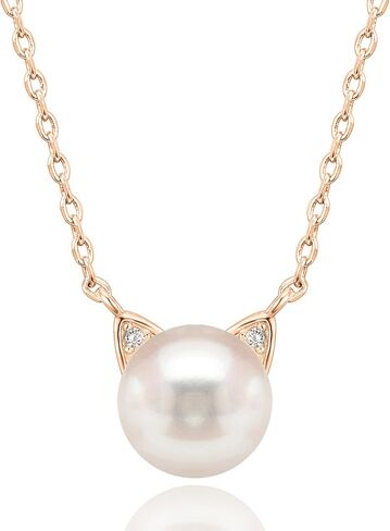 14K Gold Plated Sterling Silver AAA+ Freshwater Cultured Pearl Cat Pearl Pendant in Saudi Arabia