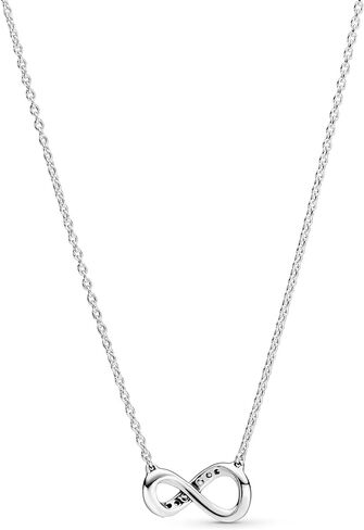PANDORA Jewelry Sparkling Infinity Collier Necklace for Women - Sterling Silver with Cubic Zirconia - 19.7" in Kuwait
