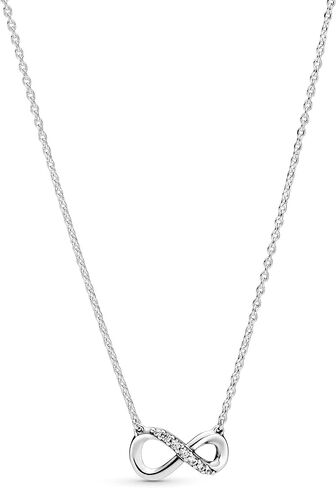 PANDORA Jewelry Sparkling Infinity Collier Necklace for Women - Sterling Silver with Cubic Zirconia - 19.7" in Kuwait
