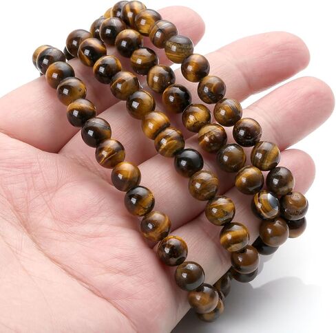 Jovivi Tibetan 8mm 108 Natural Tiger Eye Gemstone Beads Prayer Mala Bracelet Necklace in Kuwait