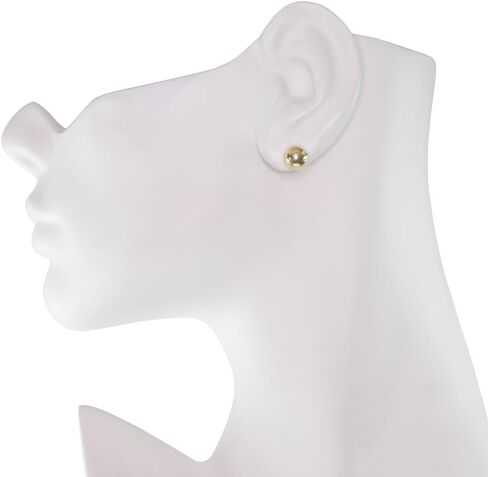 Honolulu Jewelry Company 14K Real Gold Polished Round Ball Stud Earrings, 2mm - 10mm in Kuwait