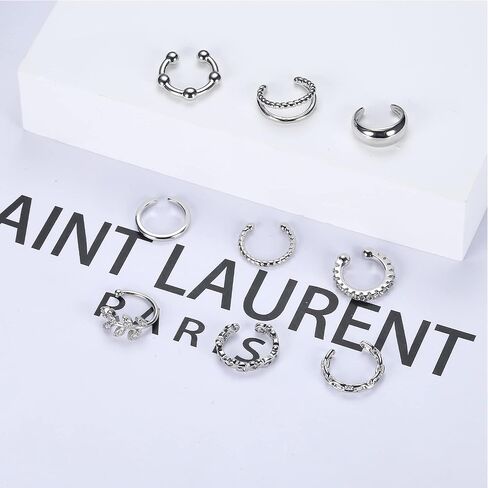 HAIAISO 18 Pcs Gold Ear Cuffs for Women Non Piercing Adjustable Ear Cuff Earrings Clip On Cartilage Helix Wrap Ear Jewelry Set in Saudi Arabia