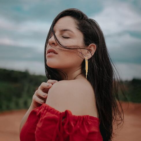 FUTIMELY Long Tassel Dangle Drop Earrings for Woman Teen Girls,Silver/Gold Punk Sleek Metal Chain Earrings Wedding Bridesmaid Jewelry in Saudi Arabia