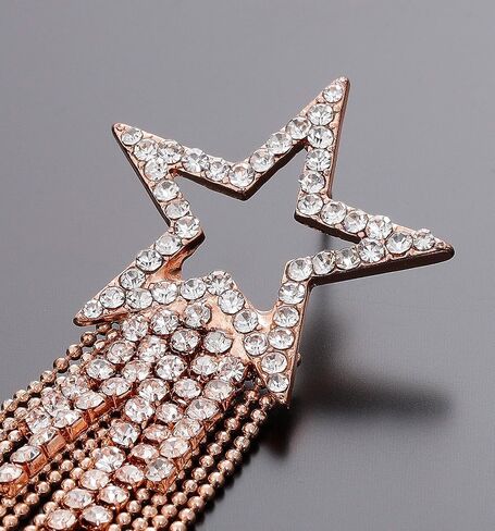 Women’s Tassel Earrings Star Ear Stud Pave Crystal Dangle Earrings Boho Waterfall Beaded Fringe Drop Earring in Kuwait