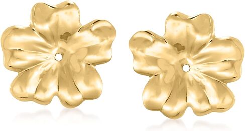 Ross-Simons 14kt Yellow Gold Flower Petal Earring Jackets in Kuwait