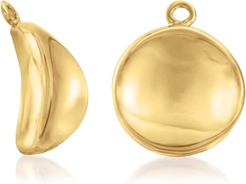 سترات روس سيمونز 14kt الذهب الأصفر مقعر صغير القرص انخفاض القرط in Kuwait