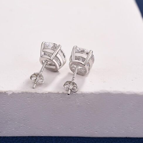 أقراط PAFIDDY للسيدات من الفضة الإسترليني عيار 925 ومطلية بالذهب الأبيض عيار 18 أقراط بيضاوية الشكل in Kuwait