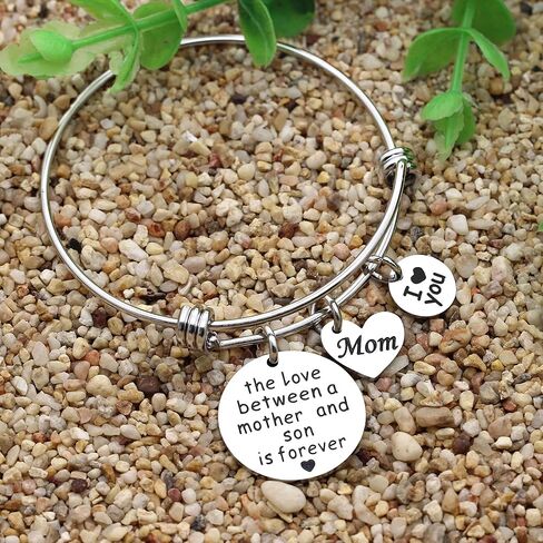 هدايا مجوهرات الأم والابن من أساور الأم أنا أحبك أساور فضية سحر للأم - الحب بين الأم والابن إلى الأبد in Kuwait
