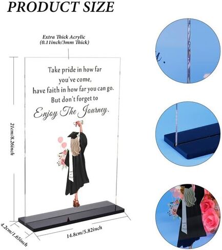 AMBREGRISSUN 2024 Graduation Gifts for Black Women Black Girl for Teen Girls Daughter Sister Friends Desk Sign Farewell Leaving Goodbye Gifts for Black Female College University Birthday Christmas in Saudi Arabia