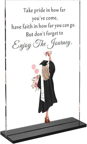 AMBREGRISSUN 2024 Graduation Gifts for Black Women Black Girl for Teen Girls Daughter Sister Friends Desk Sign Farewell Leaving Goodbye Gifts for Black Female College University Birthday Christmas in Saudi Arabia