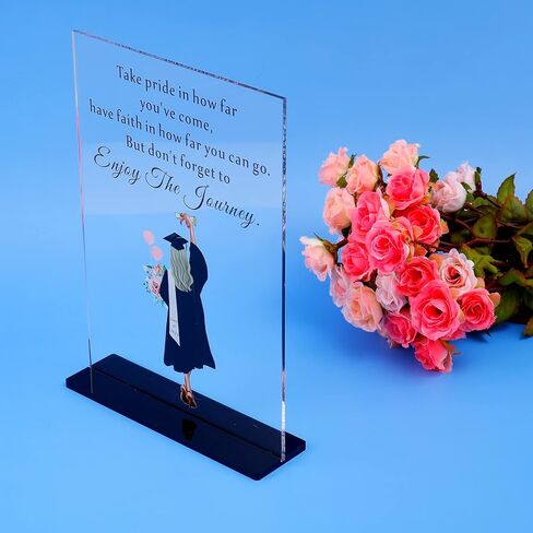 AMBREGRISSUN 2024 Graduation Gifts for Black Women Black Girl for Teen Girls Daughter Sister Friends Desk Sign Farewell Leaving Goodbye Gifts for Black Female College University Birthday Christmas in Saudi Arabia