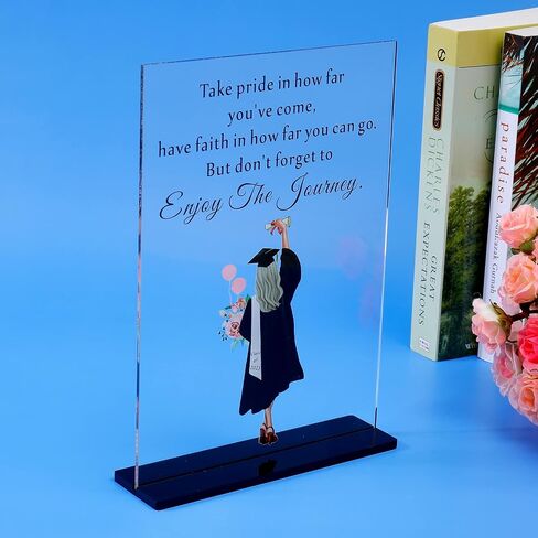 AMBREGRISSUN 2024 Graduation Gifts for Black Women Black Girl for Teen Girls Daughter Sister Friends Desk Sign Farewell Leaving Goodbye Gifts for Black Female College University Birthday Christmas in Saudi Arabia