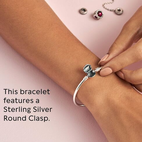 PANDORA Jewelry Bangle Charm Sterling Silver Bracelet, 7.5", No Box in Saudi Arabia