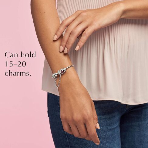 PANDORA Jewelry Bangle Charm Sterling Silver Bracelet, 7.5", No Box in Saudi Arabia