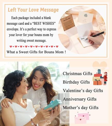 DiRikiss Heart Charm Bracelet for Nana Grandma Mom Daughter Best Friend Sister, Birthday Christmas Valentine's Day Gifts for Teen Girls Women in Kuwait