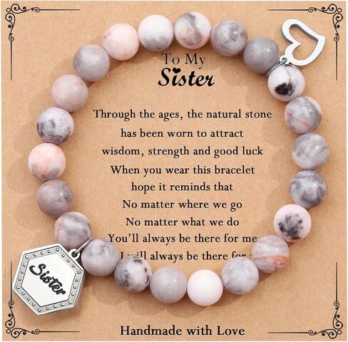 TONY & SANDY Gifts for Mom, New Mom, Dog Mom, Friend, Sister, Daughter, Granddaughter, Aunt, Gemstone Beaded Bracelets for Women Teen Girls Graduation Birthday Christmas Jewelry Presents in Kuwait