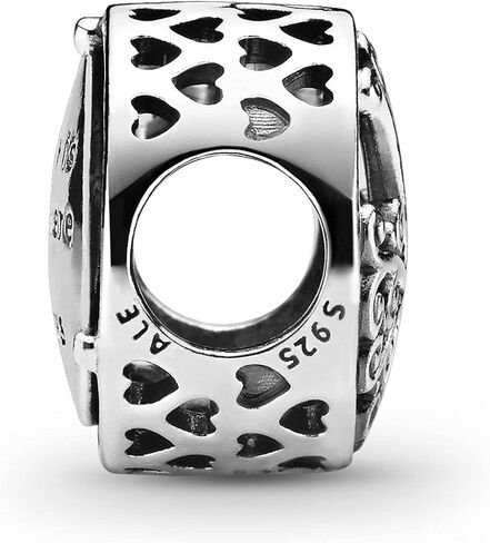 تعليقات فضية مزينة بمكعب الزركونيا من باندورا للنساء - 797590, 0.35 inches, فضة, لا أحجار كريمة in Kuwait