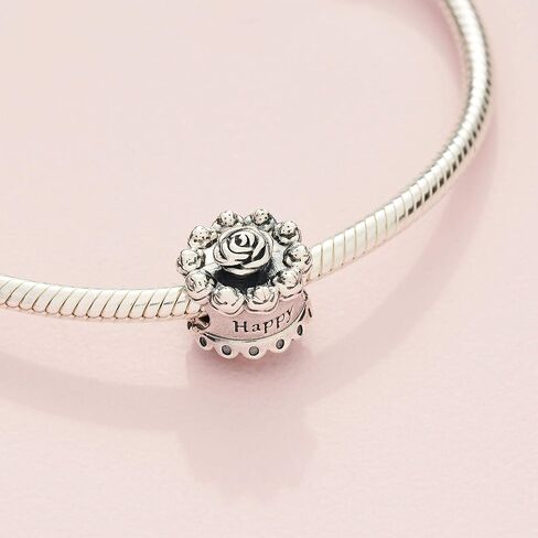 باندورا دلاية من الفضة الاسترلينية بتصميم عبارة «Happy Birthday» من جوليري, معدن in Kuwait