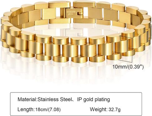 MPRAINBOW Personalized Women Thick Link Bracelet - Love Quote Name ID Engraved Link Bracelet,Adjustable Watch Band Chain Wristband Jewelry Gifts to Lover Girlfriend Wife Mom Sister in Kuwait