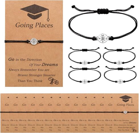 GBTBYS 20PCS Graduation Bracelet Gifts for Her Him, Compass Bracelets Set 2022 2023 Graduate College High School Inspirational Gifts Graduation Gifts for Classmates in Kuwait