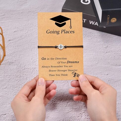 GBTBYS 20PCS Graduation Bracelet Gifts for Her Him, Compass Bracelets Set 2022 2023 Graduate College High School Inspirational Gifts Graduation Gifts for Classmates in Kuwait