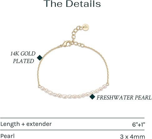 PAVOI Gold Tiny Pearl Bracelet | 14K Gold Plated Freshwater Cultured Pearls | Bracelets for Women in Saudi Arabia