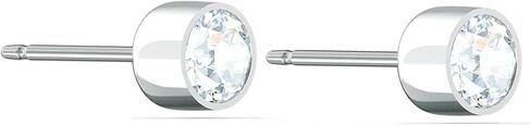 Swarovski Tennis Bracelet and Earring Jewelry Collection, Rhodium Finish, Clear Crystals in Saudi Arabia