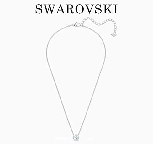 Swarovski Angelic Bracelet and Necklace Jewelry Collection, Rhodium Tone Finish, Clear Crystals in Saudi Arabia