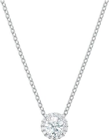Swarovski Angelic Bracelet and Necklace Jewelry Collection, Rhodium Tone Finish, Clear Crystals in Saudi Arabia