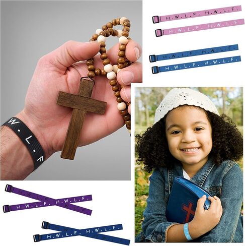 FUNRUN JEWELRY 30Pcs WWJD HWLF Bracelets What Would Jesus Do He Would Love First Woven Wristbands for Men Women Religious Christian W.W.J.D Bracelet for Fundraisers in Saudi Arabia