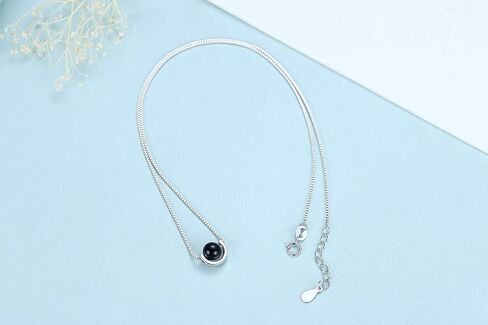ZEONMEI Sterling Silver Jewelry Sets Asymmetric Earrings with Black Onyx in Saudi Arabia