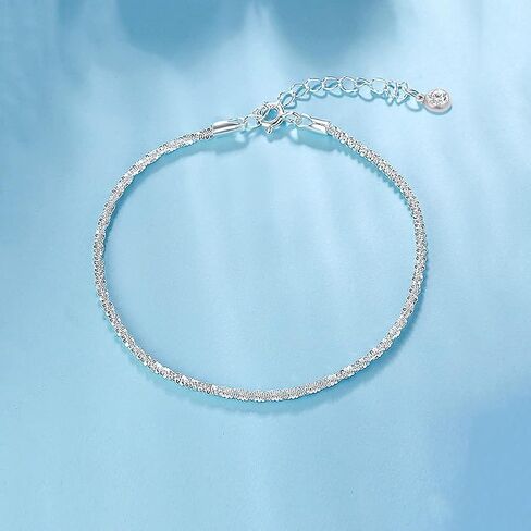 JYUEDA Sparkling Gold Anklet Bracelets for Women,Cute 18K Gold Plated Anklets for Women Teen Girls Large Ankles in Kuwait