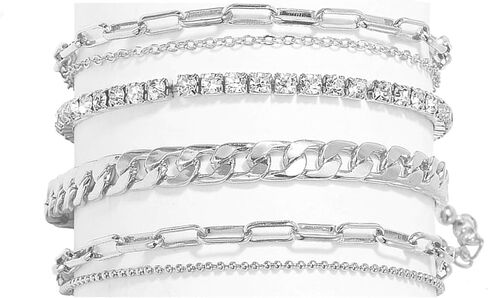 Nanafast 4-6PCS مجموعة أساور الكاحل للنساء الذهب بوهو شاطئ خلخال سلسلة قابل للتعديل مجوهرات للقدم للفتيات أسلوب بسيط للغاية in Saudi Arabia